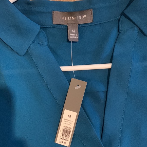 THE LIMITED Medium Ashton Blouse Cadet Blue - Picture 2 of 3